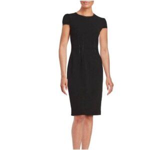 Betsey Johnson Black Cap Sleeve Sheath Dress Size 4